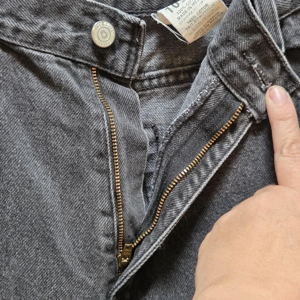 Gitano Jeans Womens‎ 10 Gray Charcoal Wash Tapered 100% Cotton Denim Pants